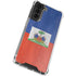 Haiti Flag Distressed Galaxy S21 FE Clear Case