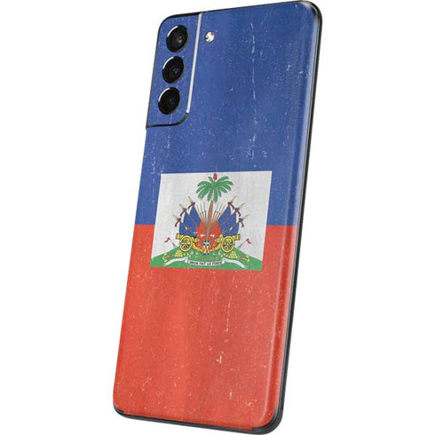 Haiti Flag Distressed Galaxy S21 Plus 5G Skin