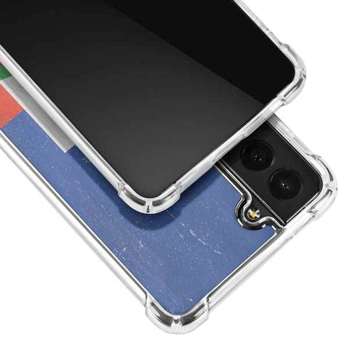 Haiti Flag Distressed Galaxy S22 Plus Clear Case