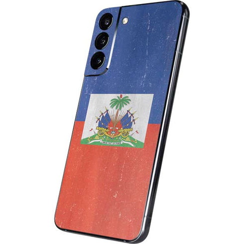 Haiti Flag Distressed Galaxy S22 Plus Skin