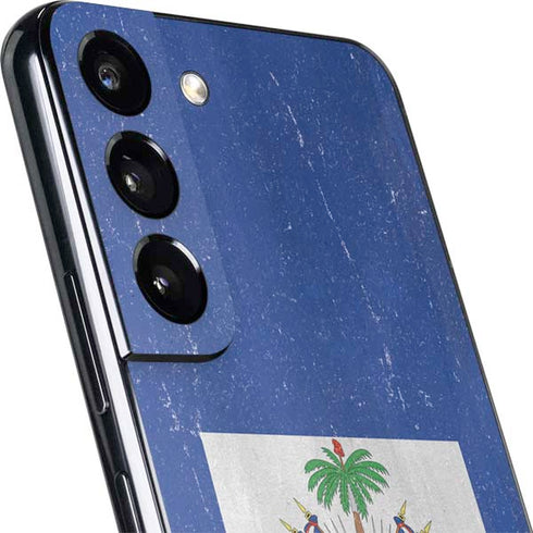 Haiti Flag Distressed Galaxy S22 Plus Skin