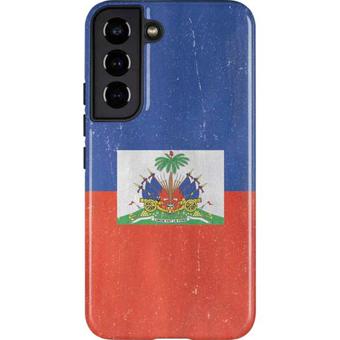Haiti Flag Distressed Galaxy S22 Pro Case