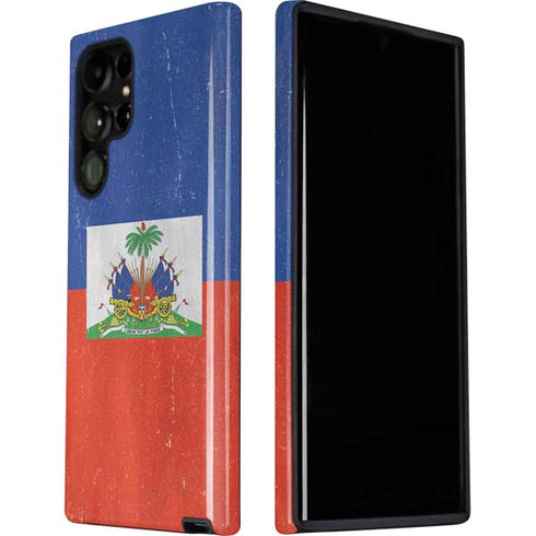 Haiti Flag Distressed Galaxy S22 Ultra Pro Case