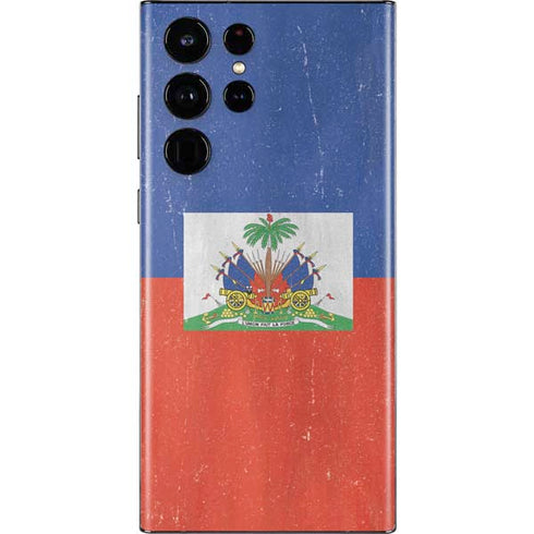 Haiti Flag Distressed Galaxy S22 Ultra Skin