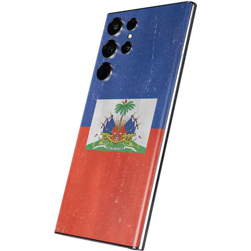 Haiti Flag Distressed Galaxy S22 Ultra Skin