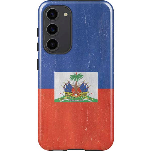 Haiti Flag Distressed Galaxy S23 Plus Pro Case