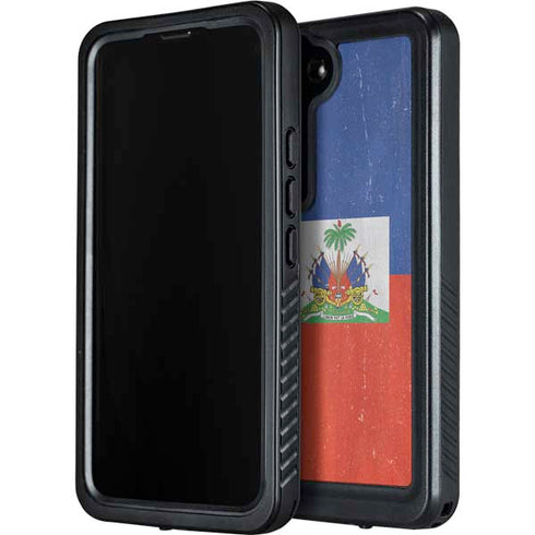 Haiti Flag Distressed Galaxy S23 Plus Waterproof Case