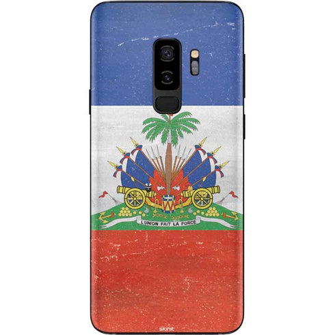 Haiti Flag Distressed Galaxy S9 Plus Skin