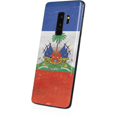 Haiti Flag Distressed Galaxy S9 Plus Skin