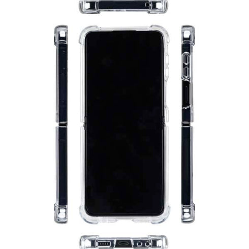 Haiti Flag Distressed Galaxy Z Flip5 5G Clear Case