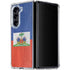 Haiti Flag Distressed Galaxy Z Fold5 5G Clear Case