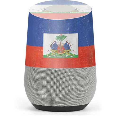 Haiti Flag Distressed Google Home Skin