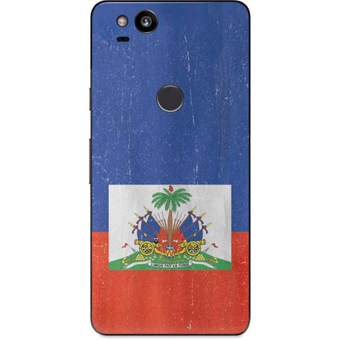 Haiti Flag Distressed Google Pixel 2 Skin
