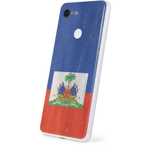 Haiti Flag Distressed Google Pixel 3 Skin