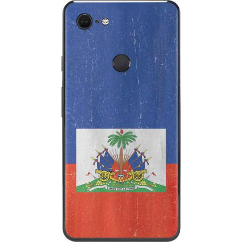 Haiti Flag Distressed Google Pixel 3 XL Skin