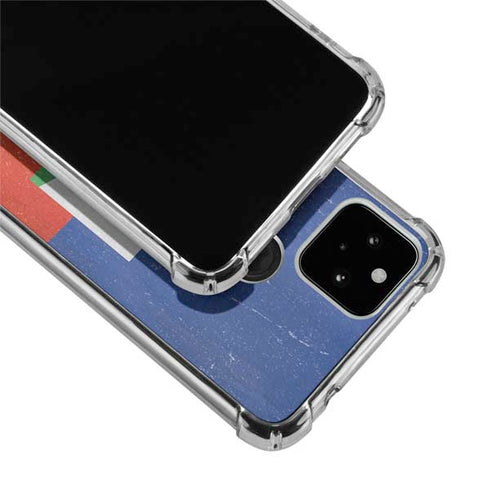 Haiti Flag Distressed Google Pixel 4a 5G Clear Case