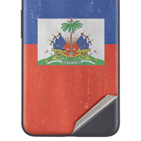 Haiti Flag Distressed Google Pixel 5a Skin