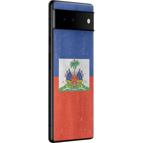 Haiti Flag Distressed Google Pixel 6 Pro Skin
