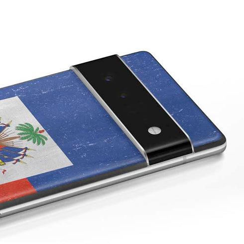 Haiti Flag Distressed Google Pixel 6 Skin