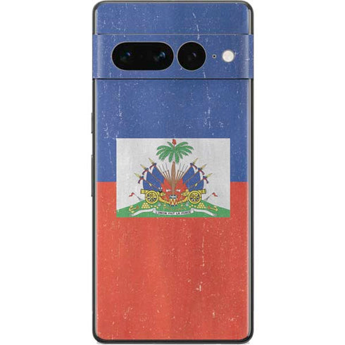 Haiti Flag Distressed Google Pixel 7 Pro Skin