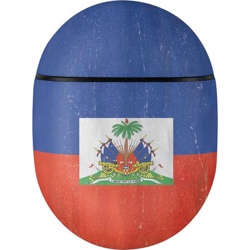 Haiti Flag Distressed Google Pixel Buds Skin