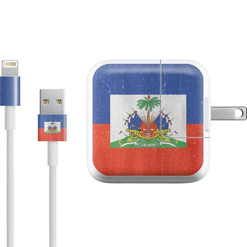 Haiti Flag Distressed iPad Charger (10W USB) Skin