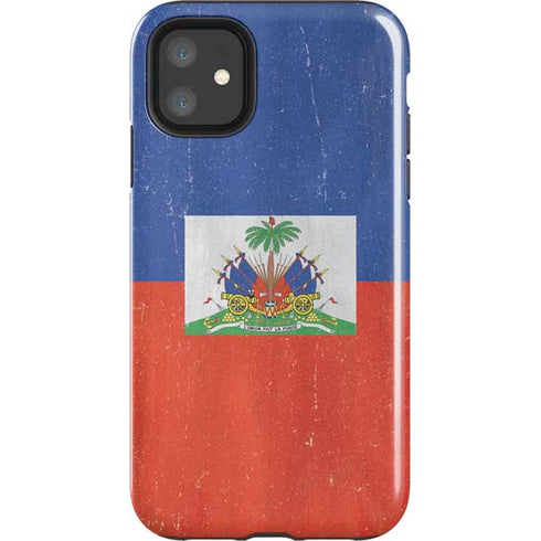 Haiti Flag Distressed iPhone 11 Impact Case