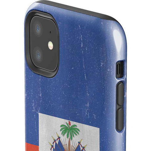 Haiti Flag Distressed iPhone 11 Impact Case