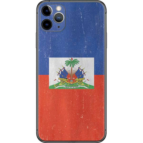 Haiti Flag Distressed iPhone 11 Pro Max Skin
