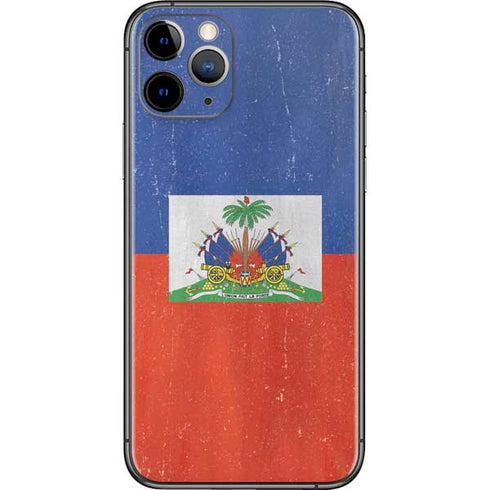 Haiti Flag Distressed iPhone 11 Pro Skin