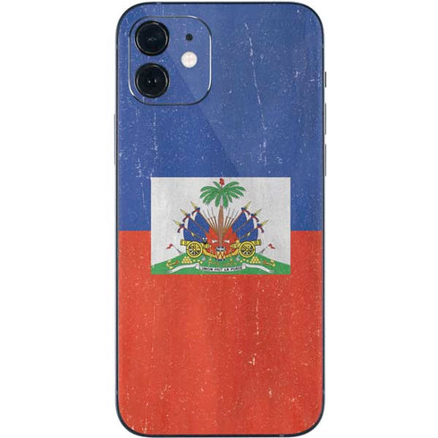 Haiti Flag Distressed iPhone 12 Mini Skin