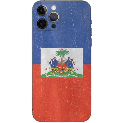 Haiti Flag Distressed iPhone 12 Pro Skin