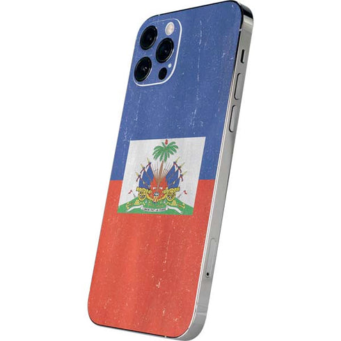 Haiti Flag Distressed iPhone 12 Pro Skin