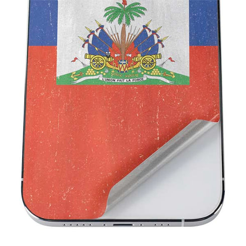 Haiti Flag Distressed iPhone 12 Pro Skin