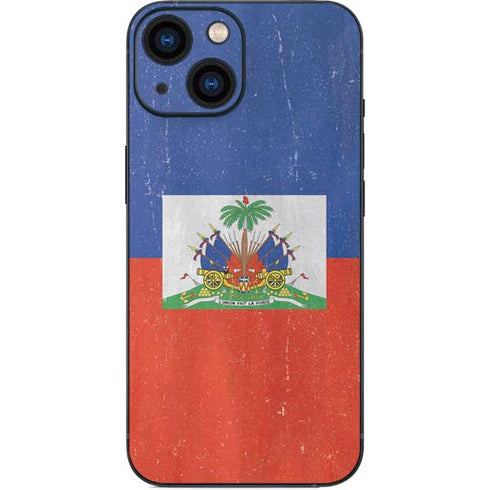 Haiti Flag Distressed iPhone 13 Mini Skin