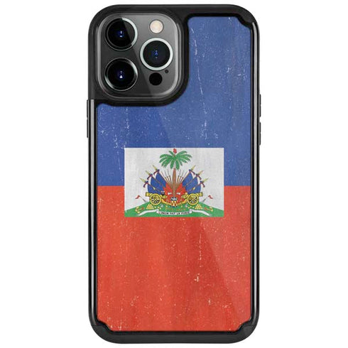 Haiti Flag Distressed iPhone 13 Pro Cargo Case