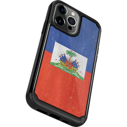 Haiti Flag Distressed iPhone 13 Pro Cargo Case