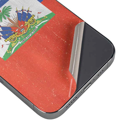 Haiti Flag Distressed iPhone 13 Pro Skin