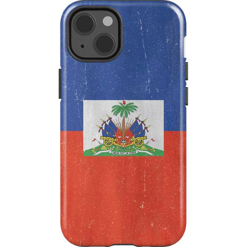 Haiti Flag Distressed iPhone 14 Impact Case