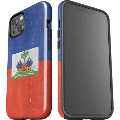 Haiti Flag Distressed iPhone 14 Impact Case
