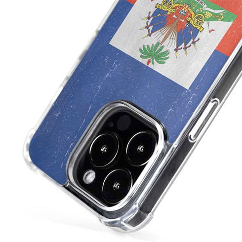 Haiti Flag Distressed iPhone 14 Pro Max MagSafe Case