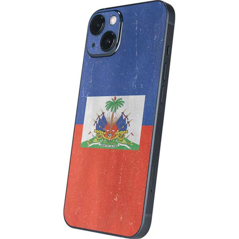 Haiti Flag Distressed iPhone 14 Skin