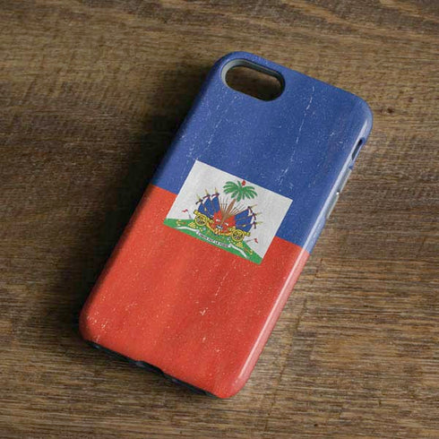 Haiti Flag Distressed iPhone 8 Pro Case