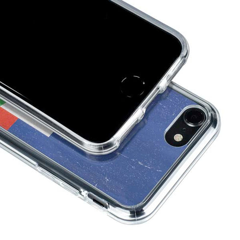 Haiti Flag Distressed iPhone SE (2nd & 3rd Gen) Clear Case