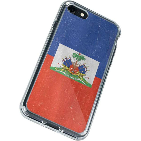 Haiti Flag Distressed iPhone SE (2nd & 3rd Gen) Clear Case