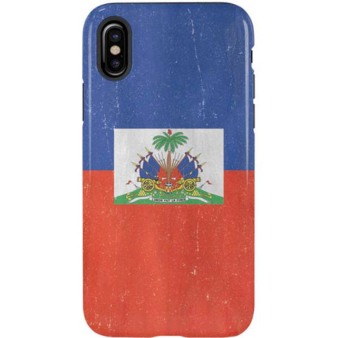 Haiti Flag Distressed iPhone X Pro Case