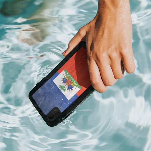 Haiti Flag Distressed iPhone XR Waterproof Case