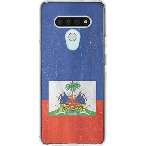 Haiti Flag Distressed LG Stylo 6 Clear Case