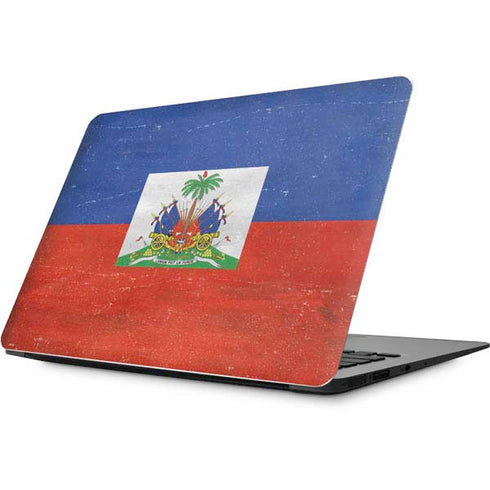 Haiti Flag Distressed Apple MacBook Skin