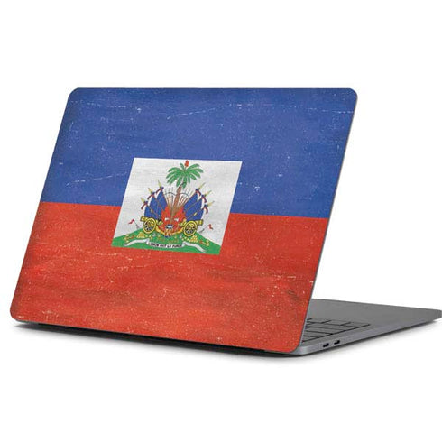 Haiti Flag Distressed Apple MacBook Pro 13-inch Skin